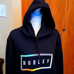 Men's Hurley Hooded Sweatshirt 2xl Black